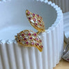 Golden/Silver Adjustable Zircon Ring