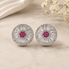 Crystal Round Stud Earrings