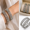 Luxury Designer Zircon - 1 carat  Bangle Set 2.8