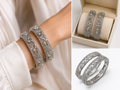 Luxury Designer Zircon - 1 carat  Bangle Set 2.8