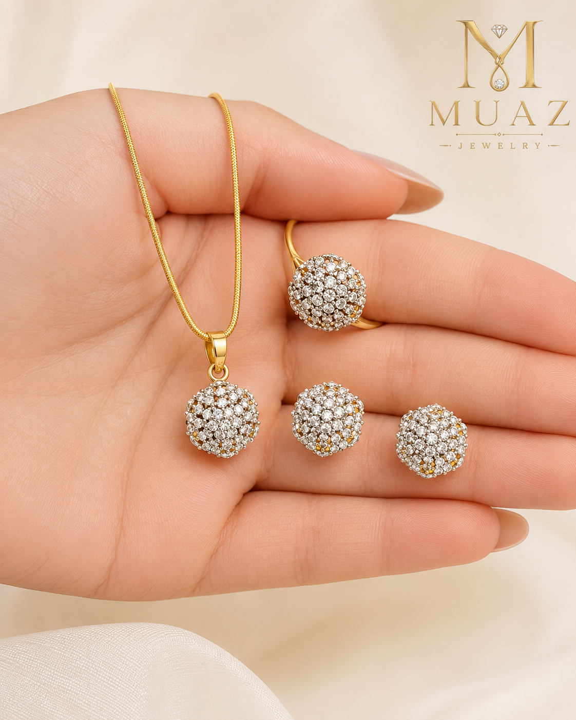 Diamond Cut Combo Jewelry Set