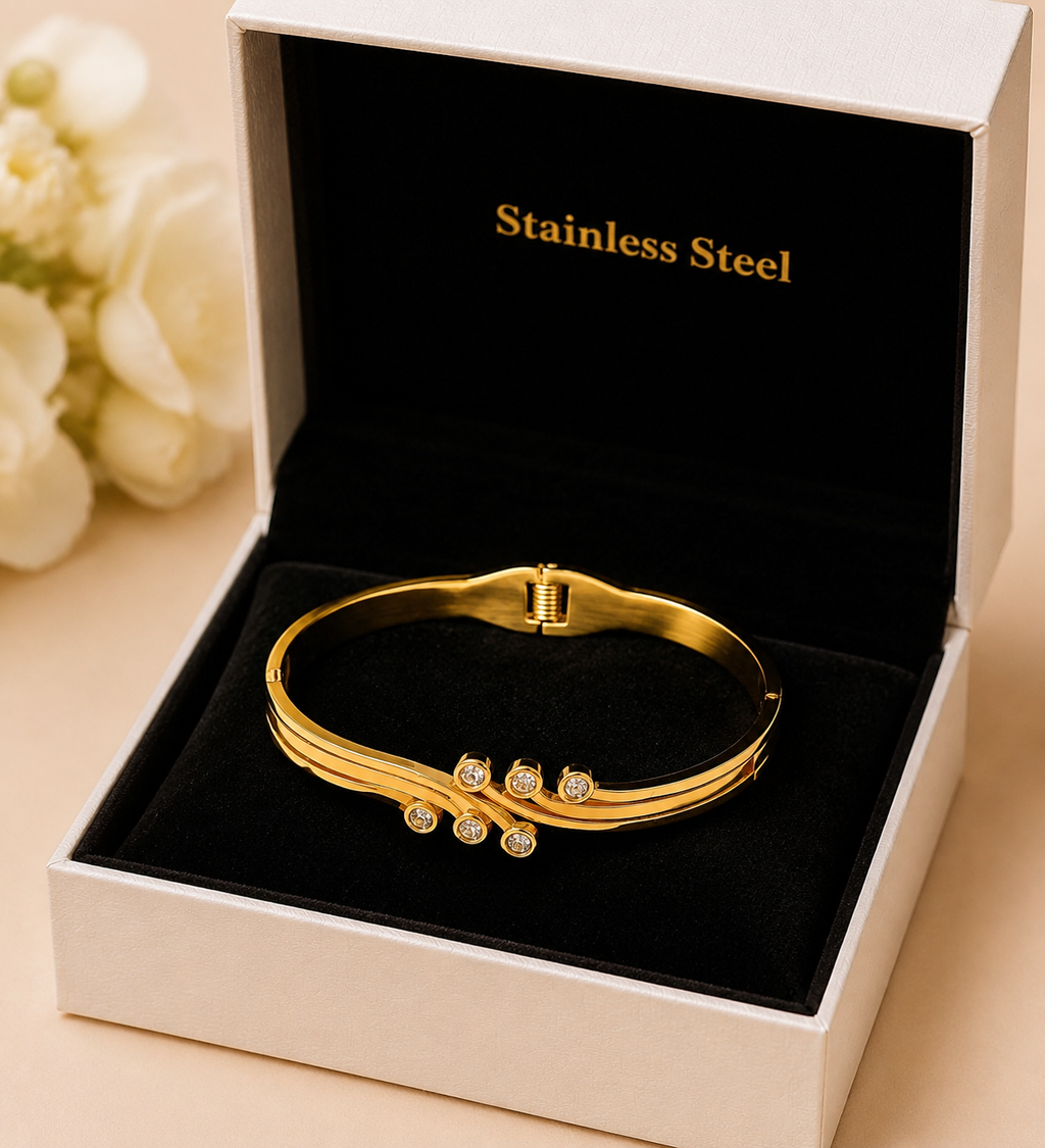 Golden Wrist Elegance Stainless Gold Glow