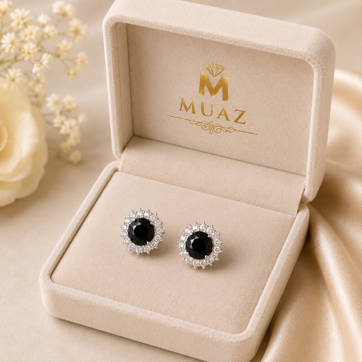 Luxury Silver Halo Tops, Multicolor Stone Stud Earrings