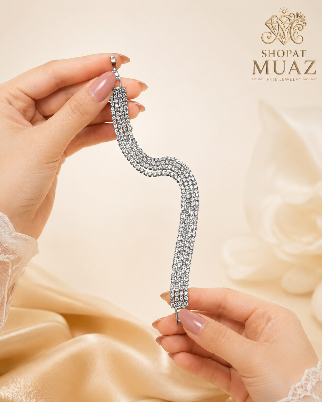 Elegant Silver Tennis Bracelet for Women