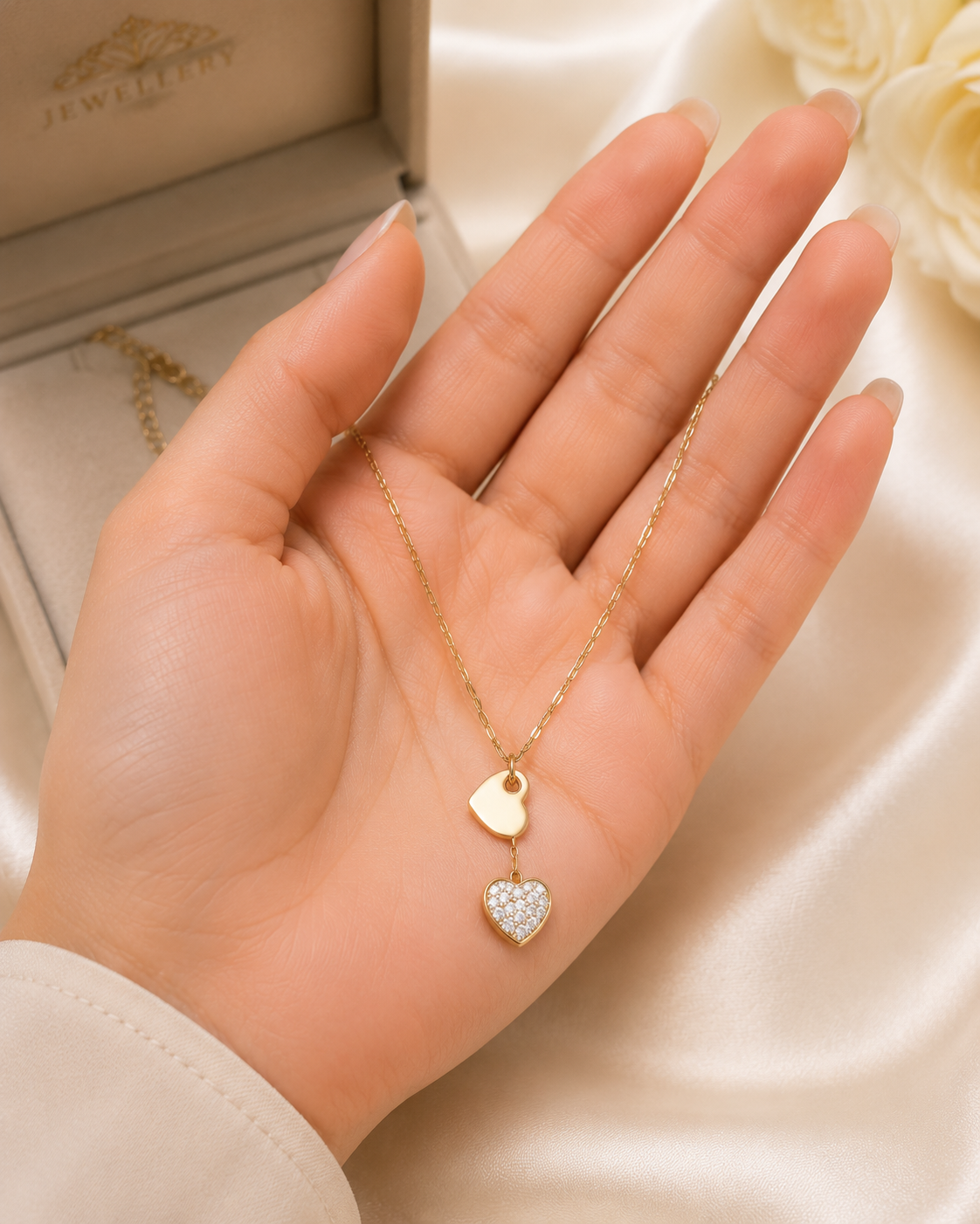 Stainless Steel Heart Pendant Necklace – Minimal Luxury Design