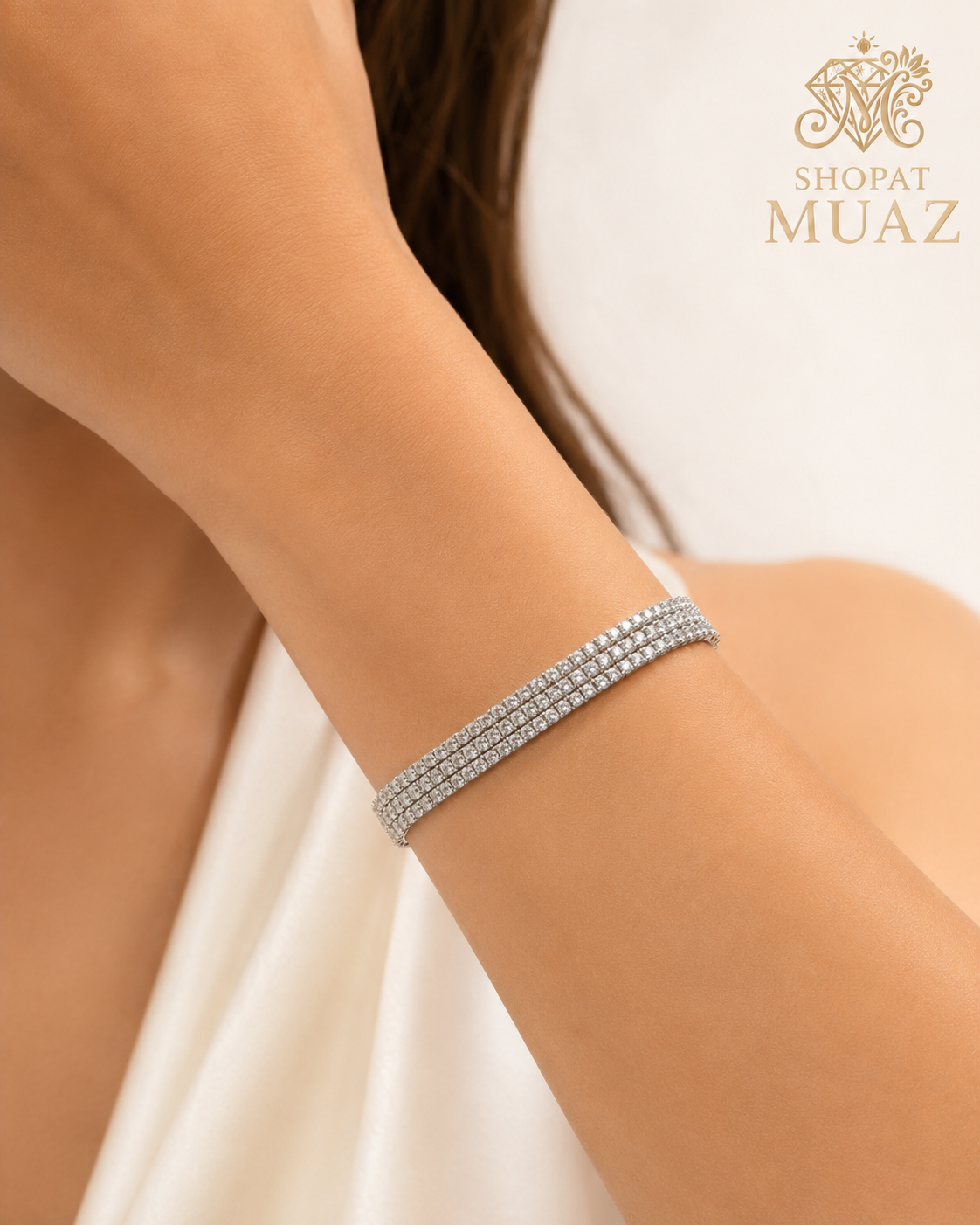 Elegant Silver Tennis Bracelet for Women