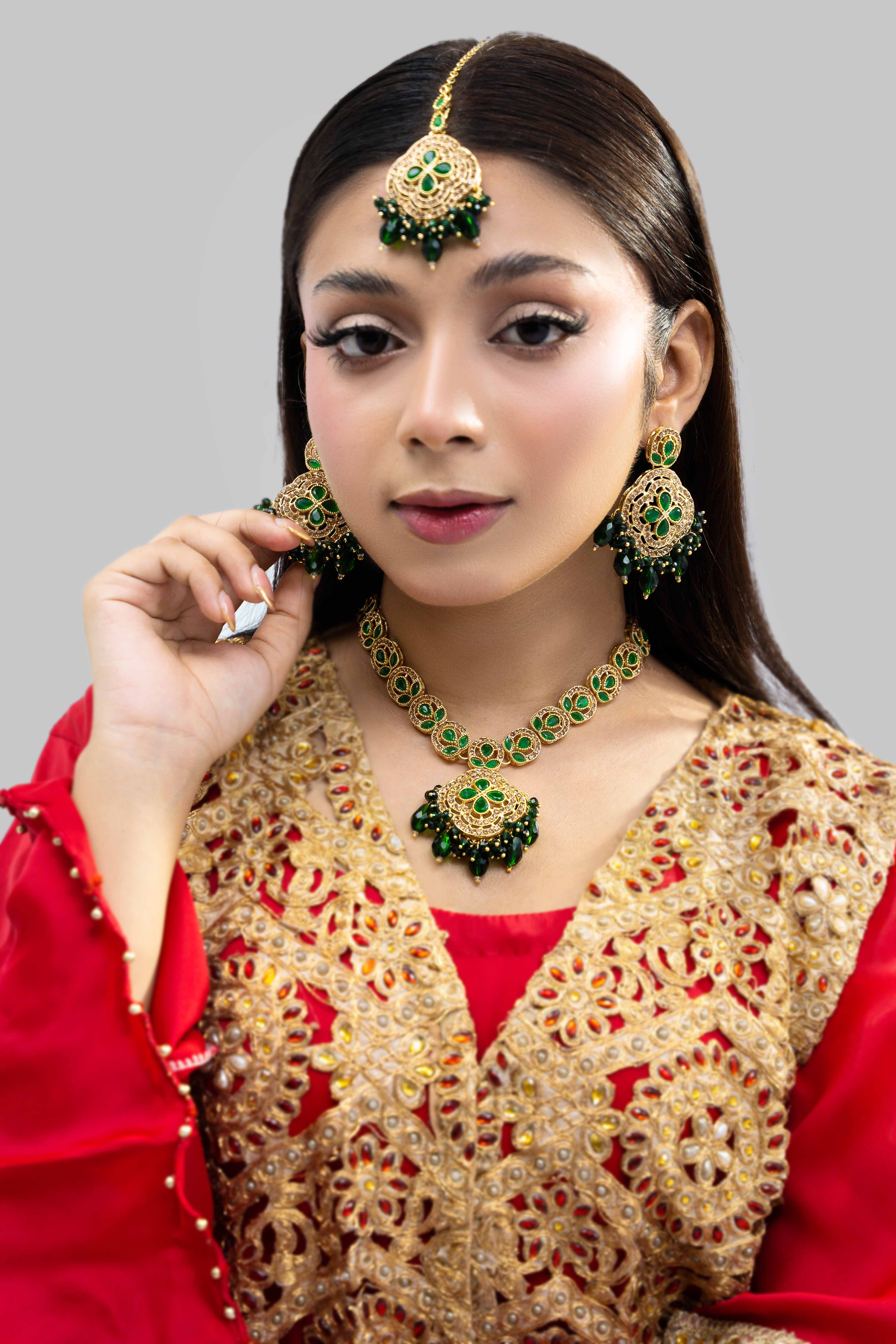 Green Designer Zircon Set