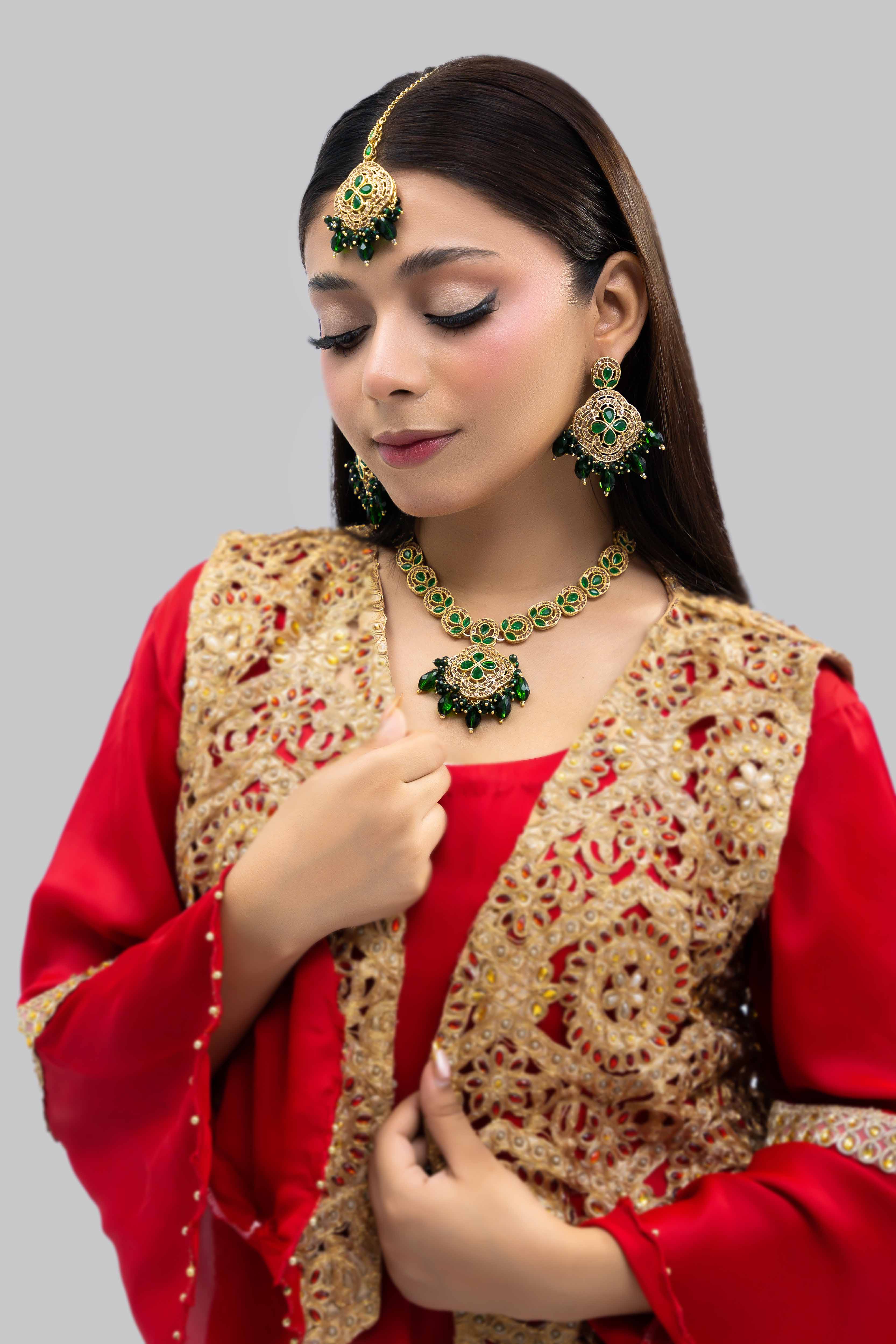 Green Designer Zircon Set