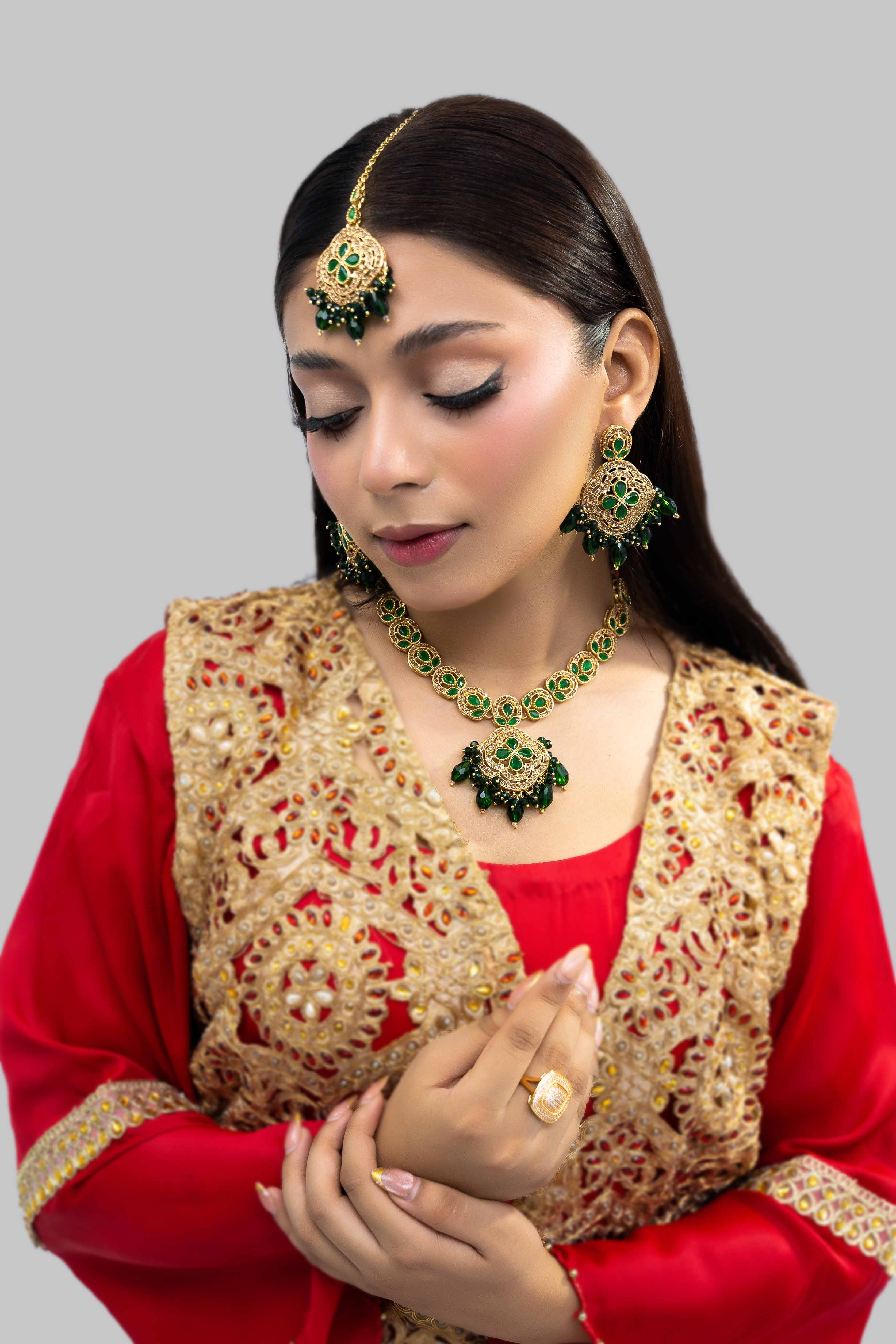 Green Designer Zircon Set