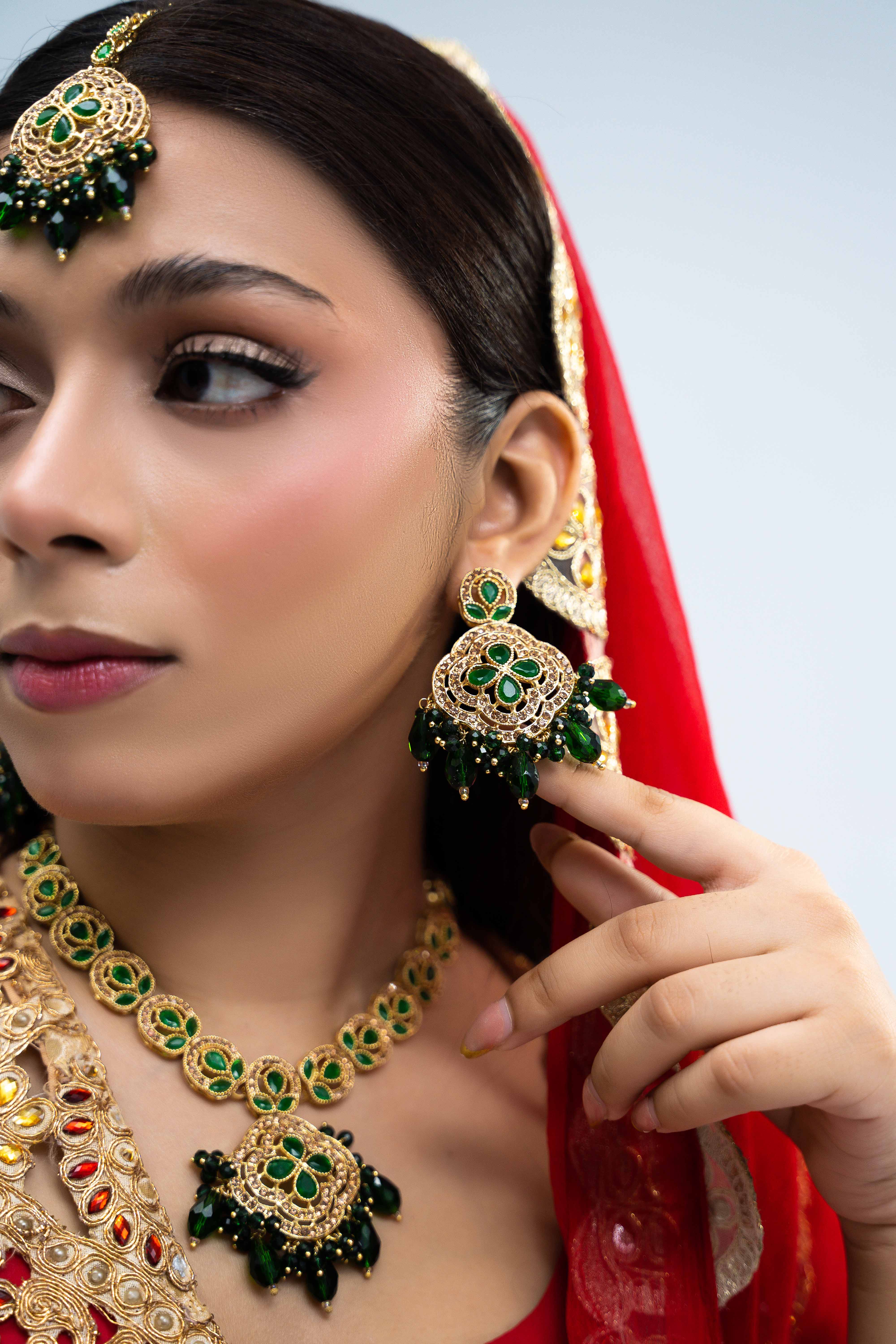 Green Designer Zircon Set