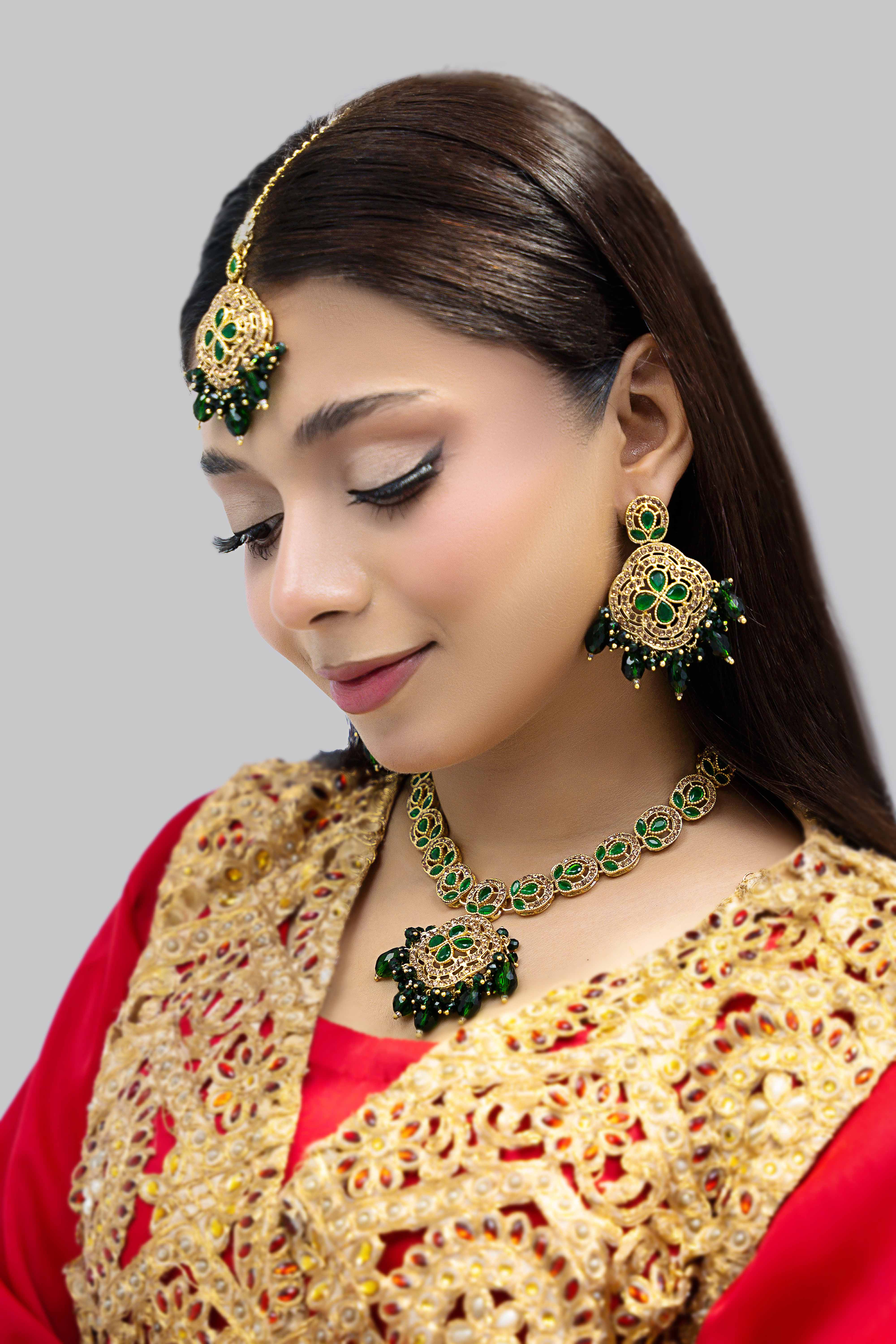 Green Designer Zircon Set