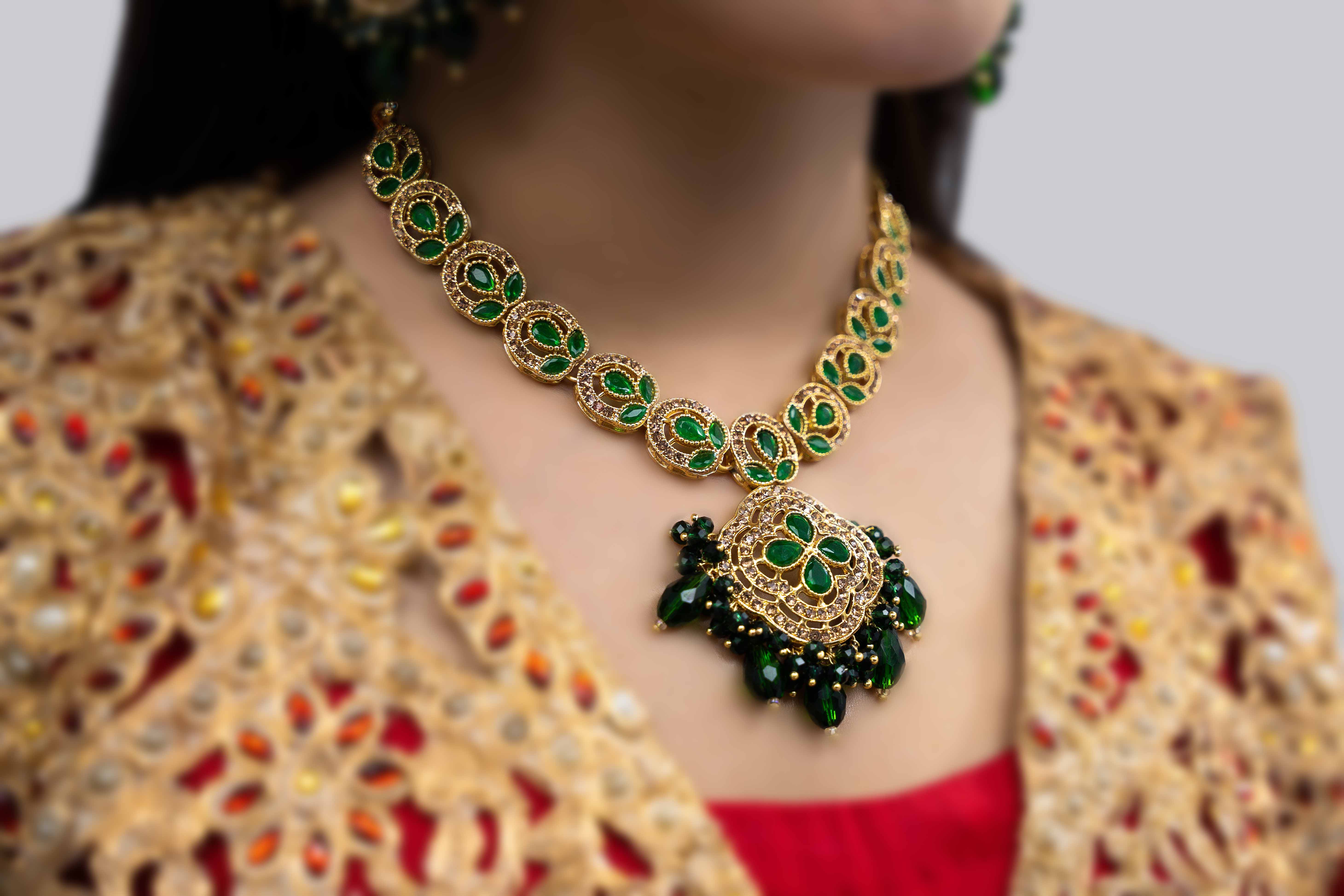 Green Designer Zircon Set