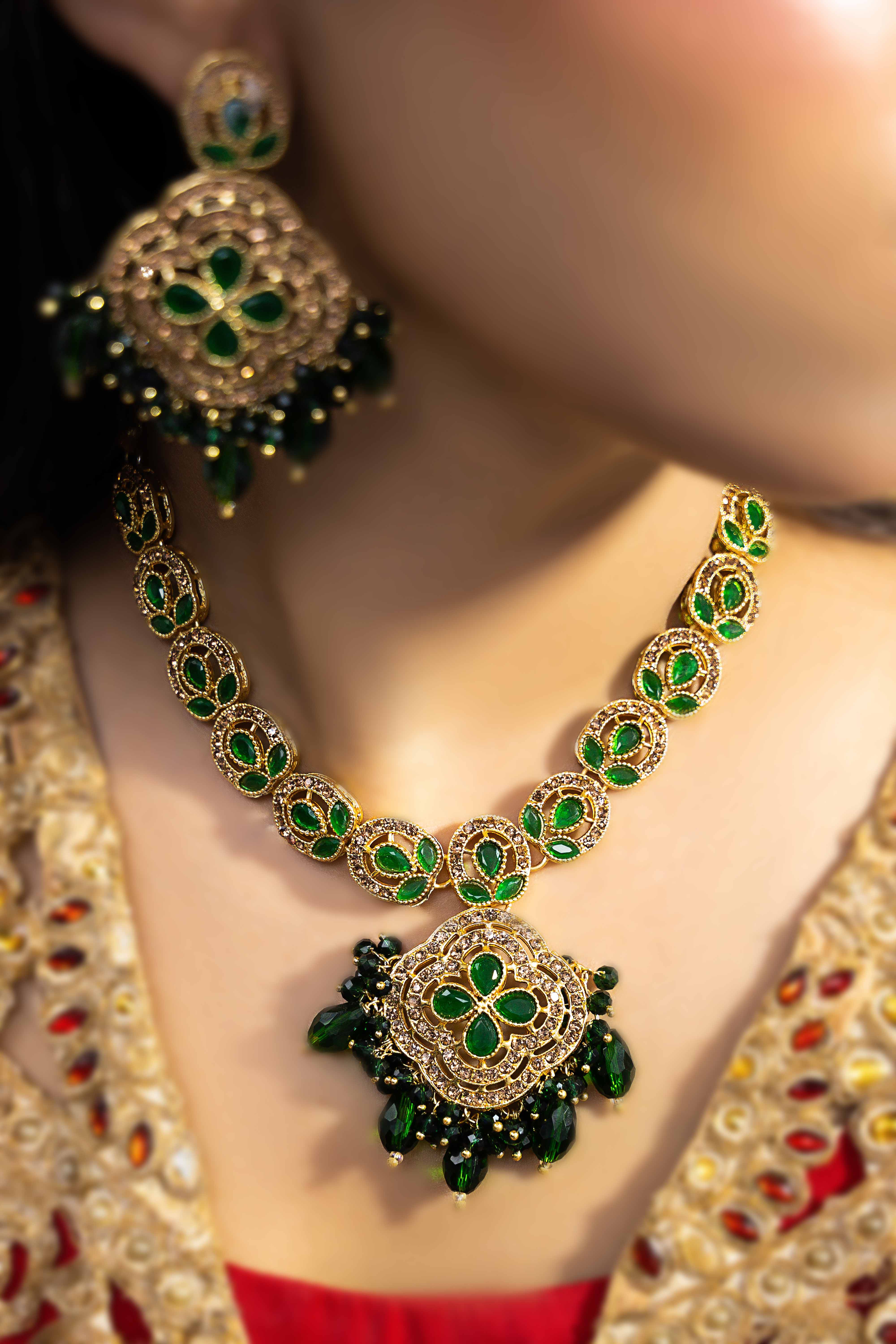 Green Designer Zircon Set