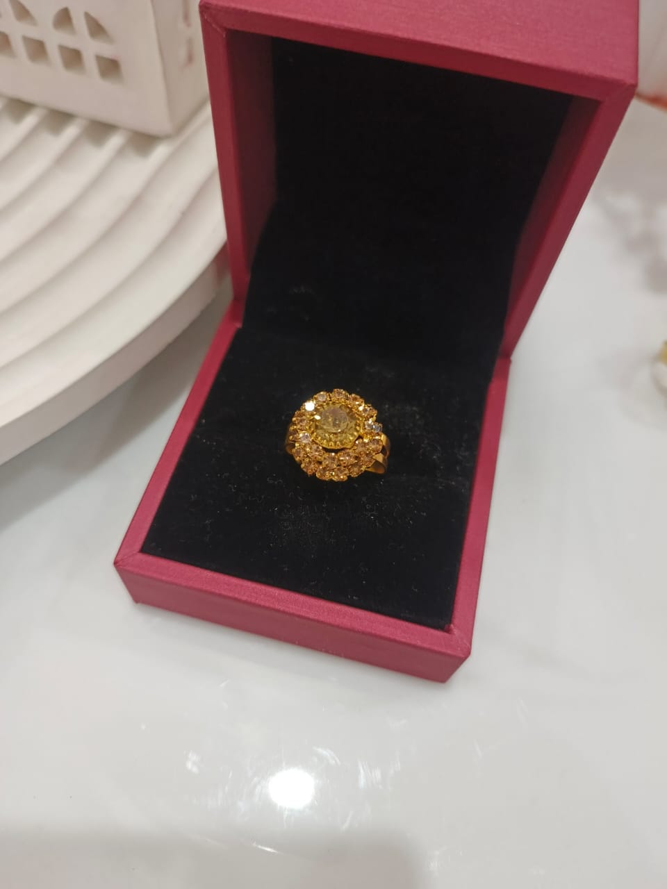Champagne Zircon Ring
