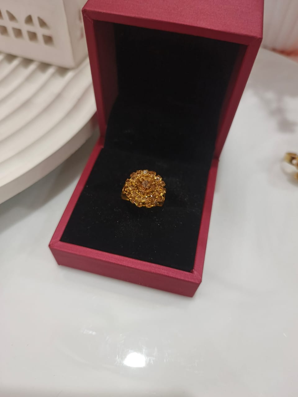 Champagne Zircon Ring