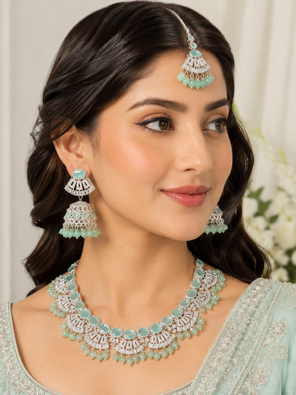 Mint Designer Zircon Set