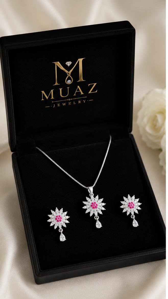 elegant floral-inspired jewelry set