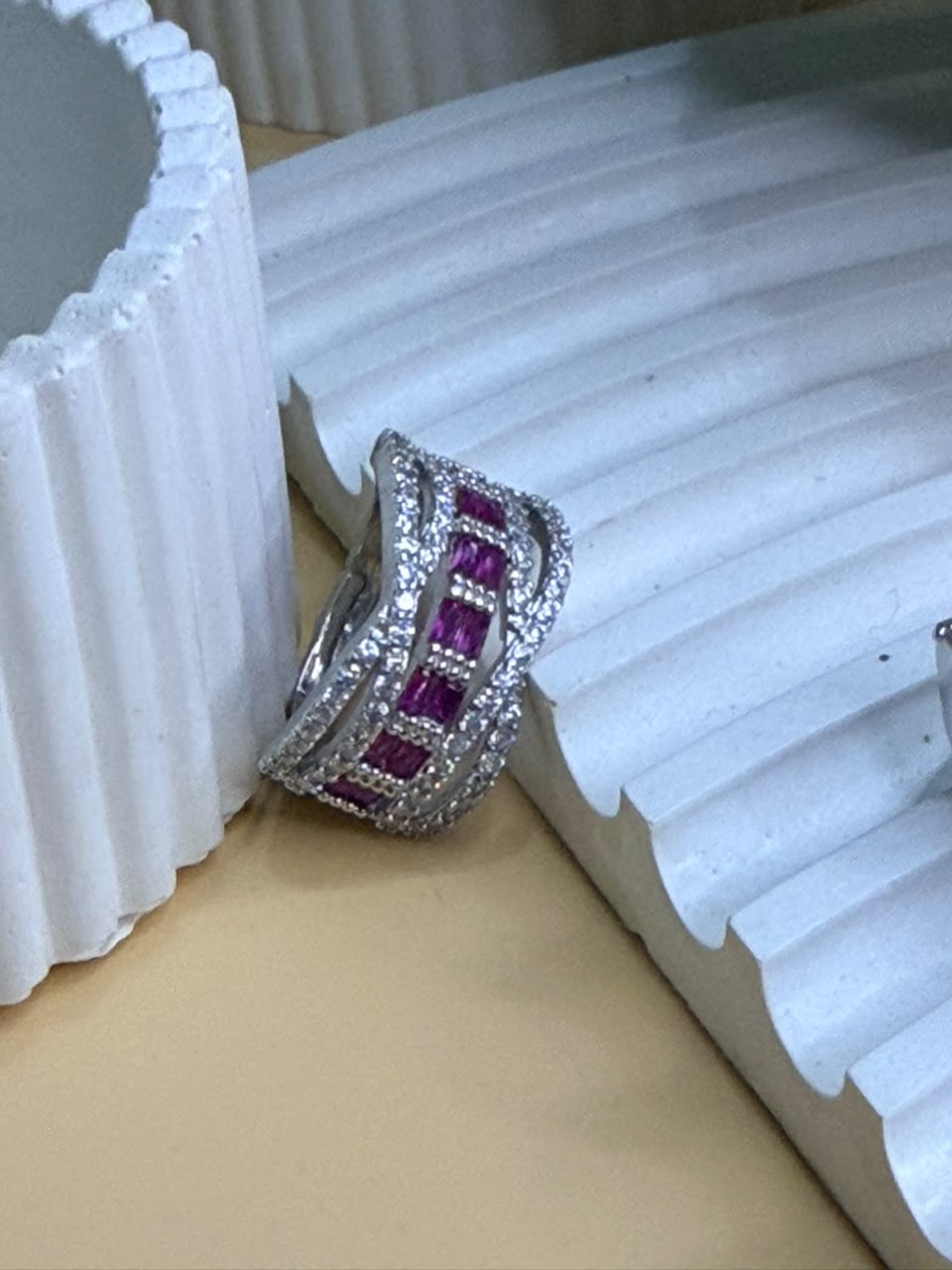 Golden/Silver Adjustable Zircon Ring