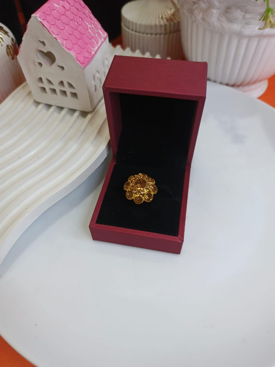 Champagne Zircon Ring