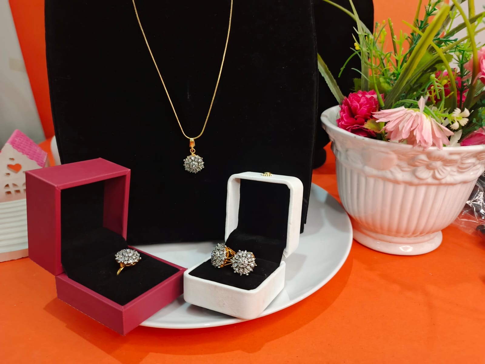 Diamond Cut Combo Jewelry Set