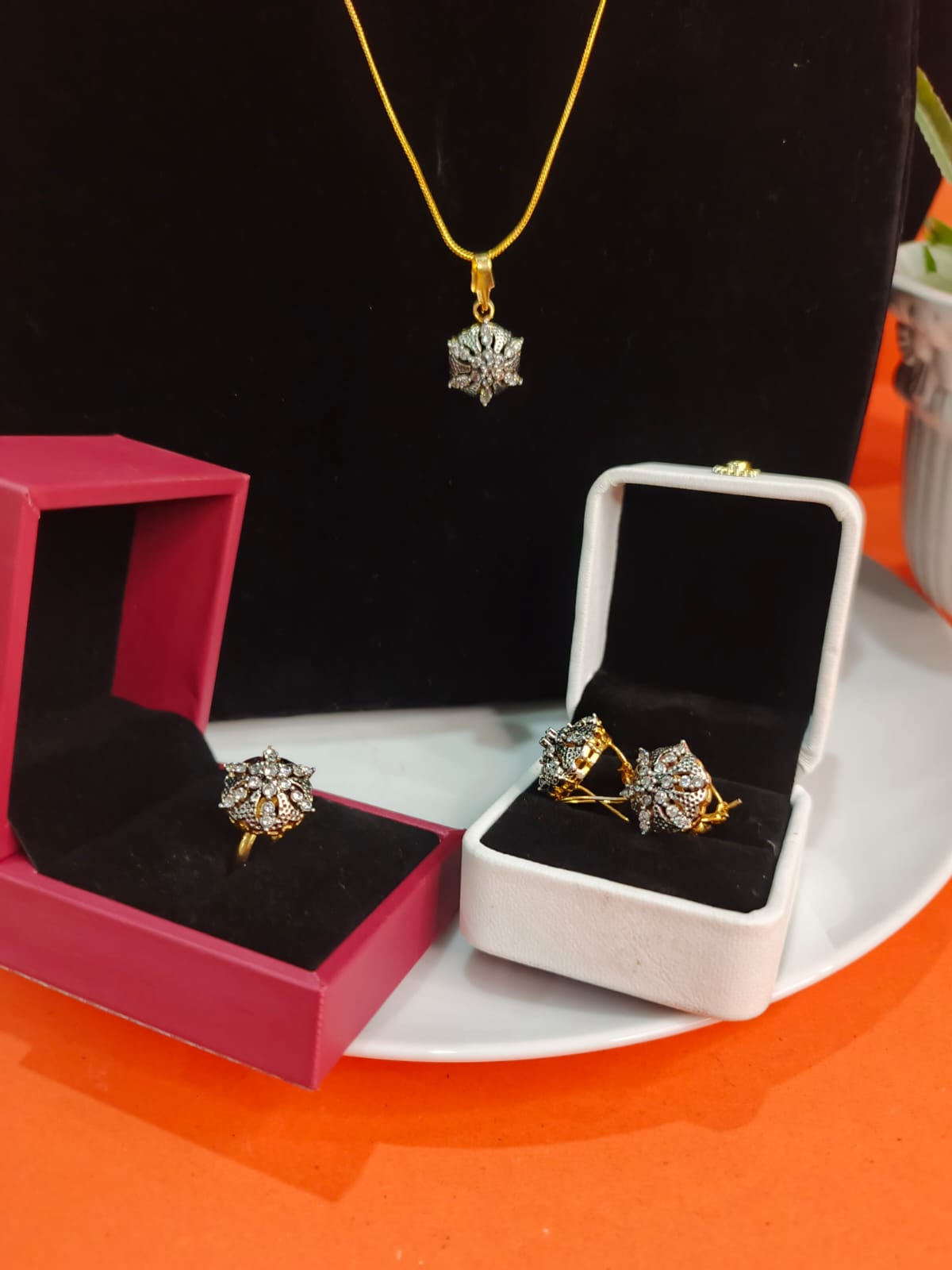 Diamond Cut Combo Jewelry Set