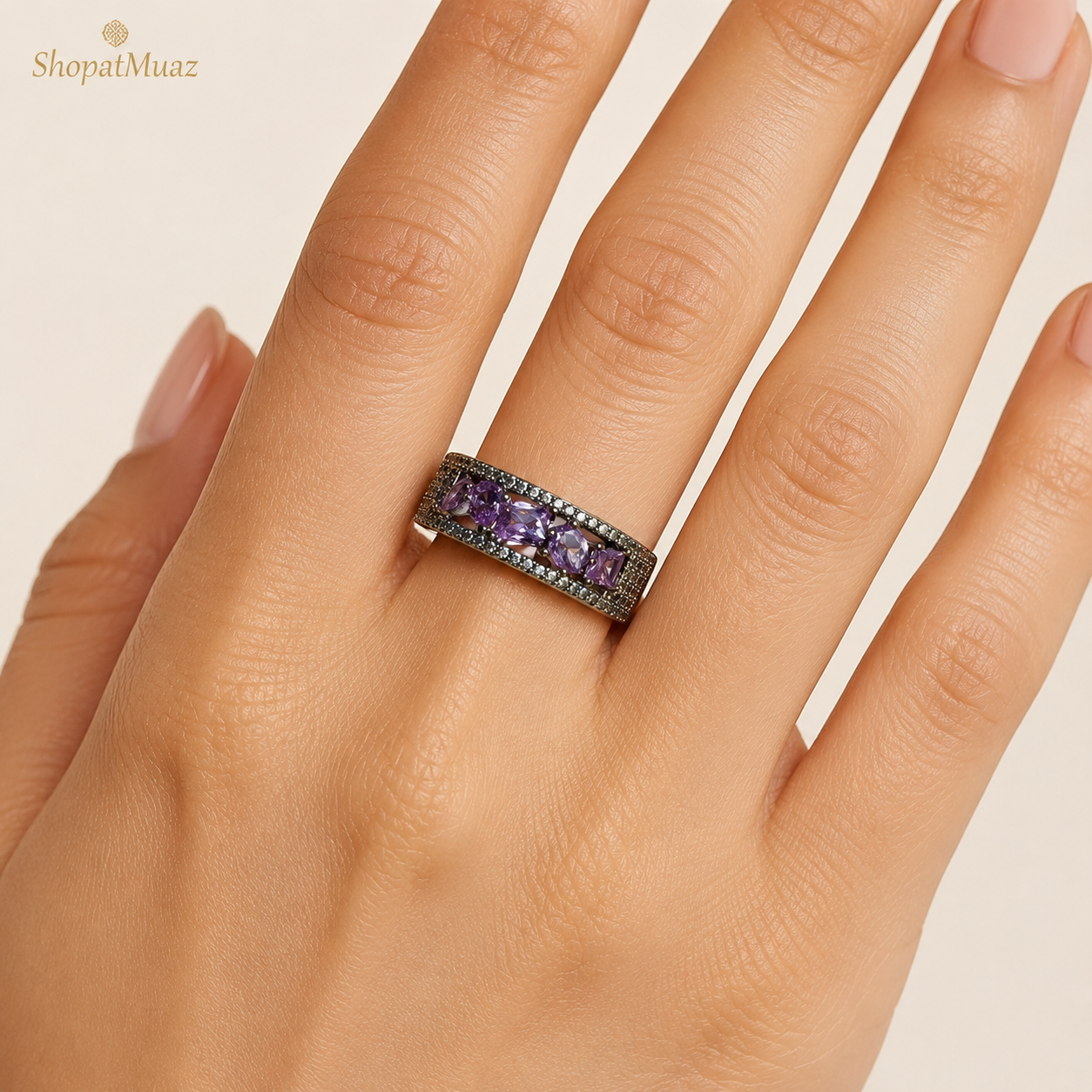 1 Carat Emerald Cut Luxury Adjustable Ring
