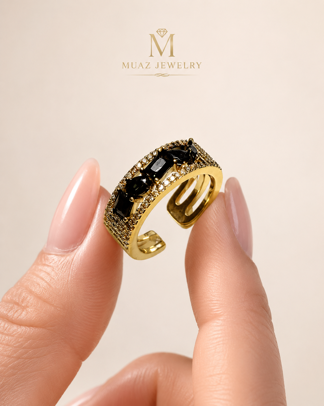 1 Carat Emerald Cut Luxury Adjustable Ring