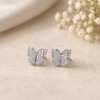 Butterfly Stud Earrings – Multicolor Stone Tops for Women