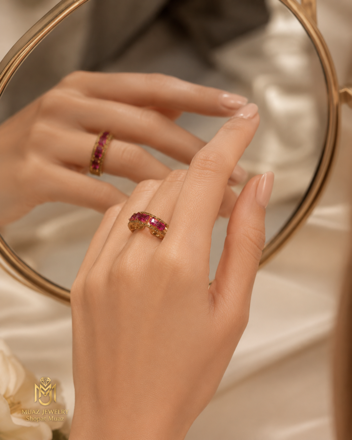1 Carat Emerald Cut Luxury Adjustable Ring