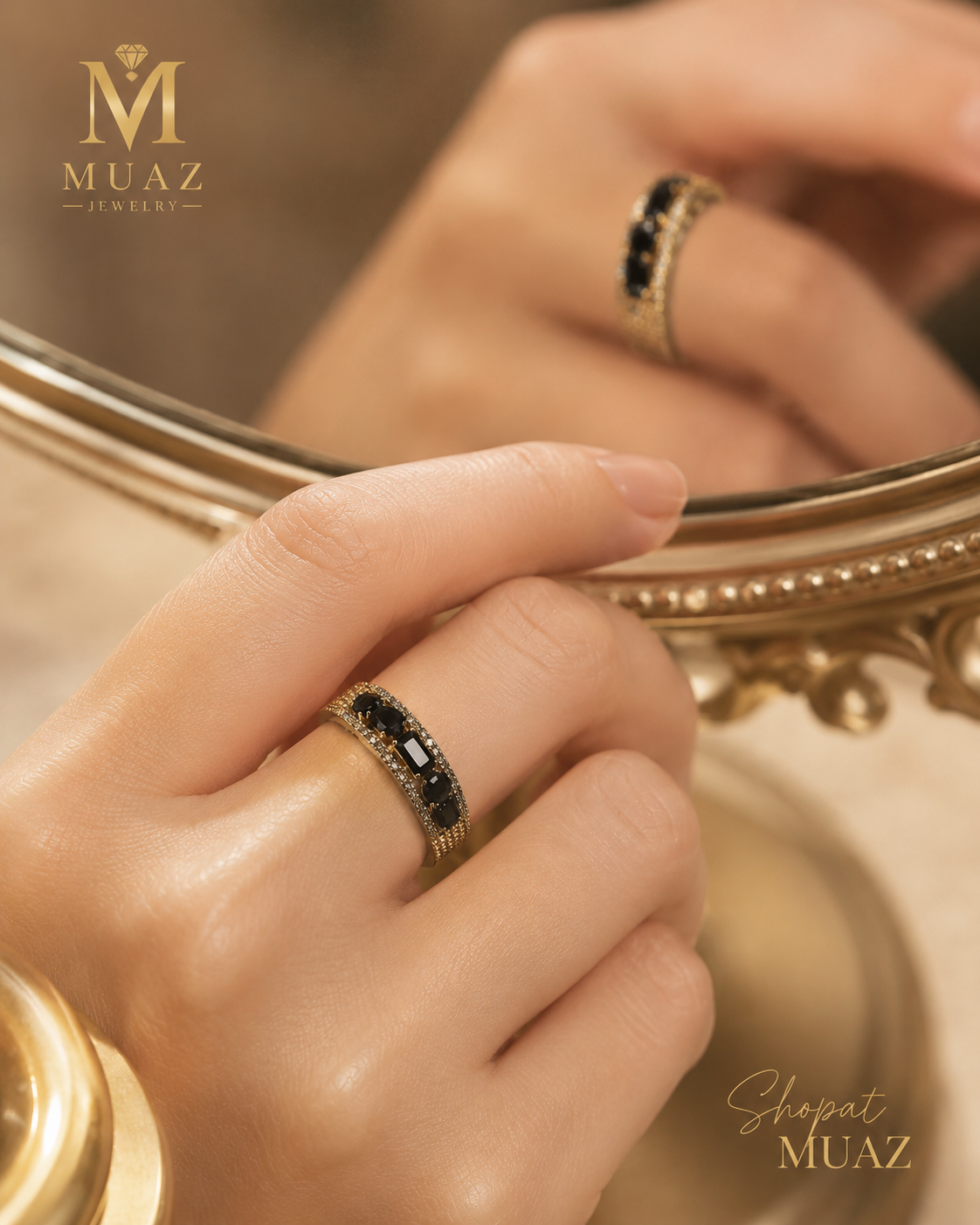 1 Carat Emerald Cut Luxury Adjustable Ring