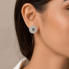 Crystal Round Stud Earrings