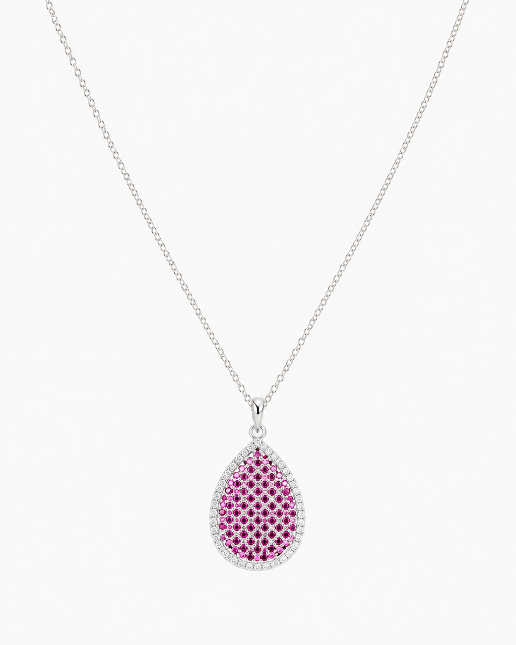 Teardrop Crystal Pendant Necklace
