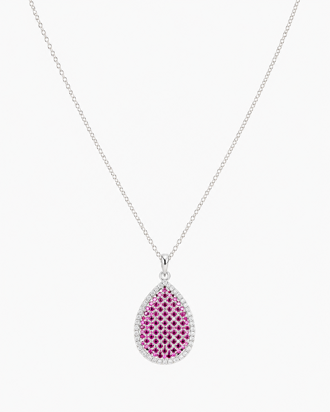 Teardrop Crystal Pendant Necklace