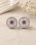 Crystal Round Stud Earrings