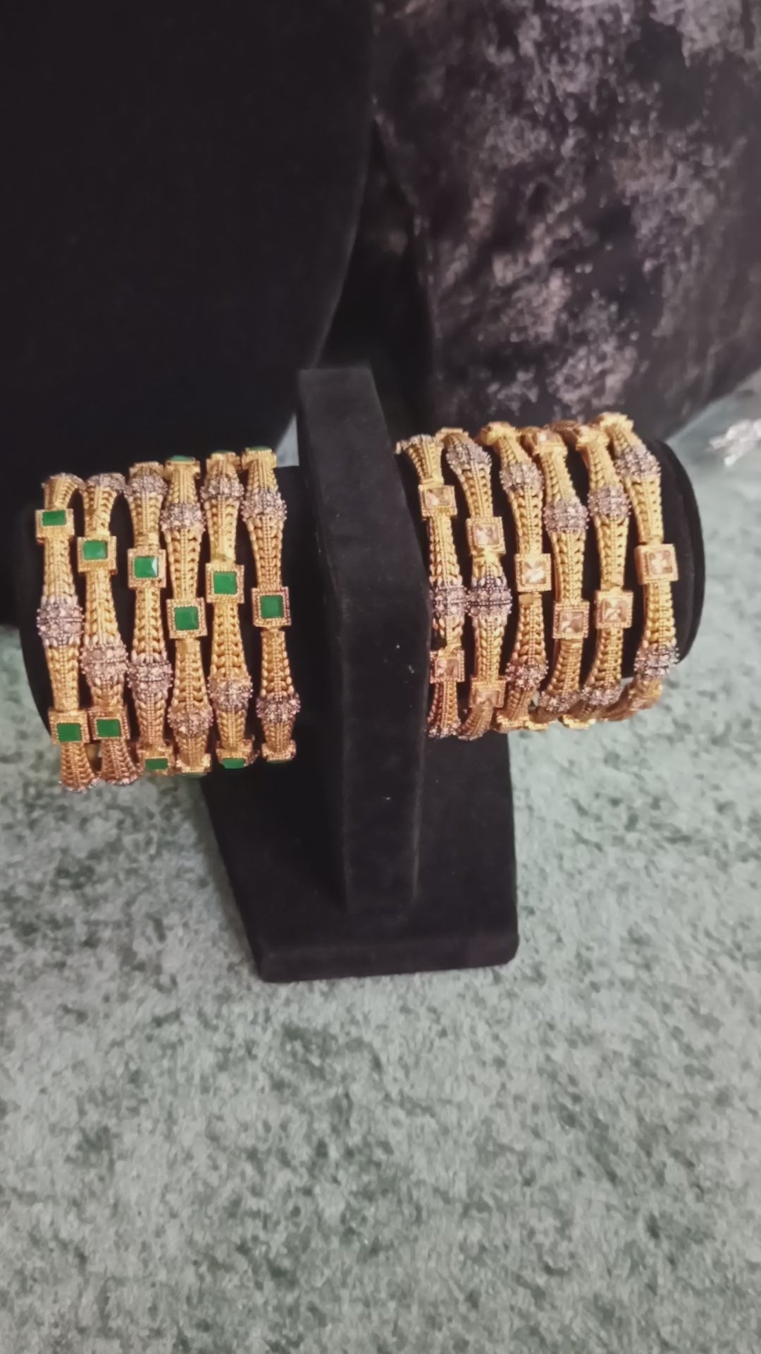 Royal Indian Designer Stone-Studded Traditional Luxury Bridal & Festive (Set of 6 Bangles)