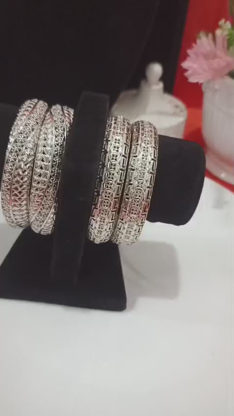 Silver Intricate Karra Set