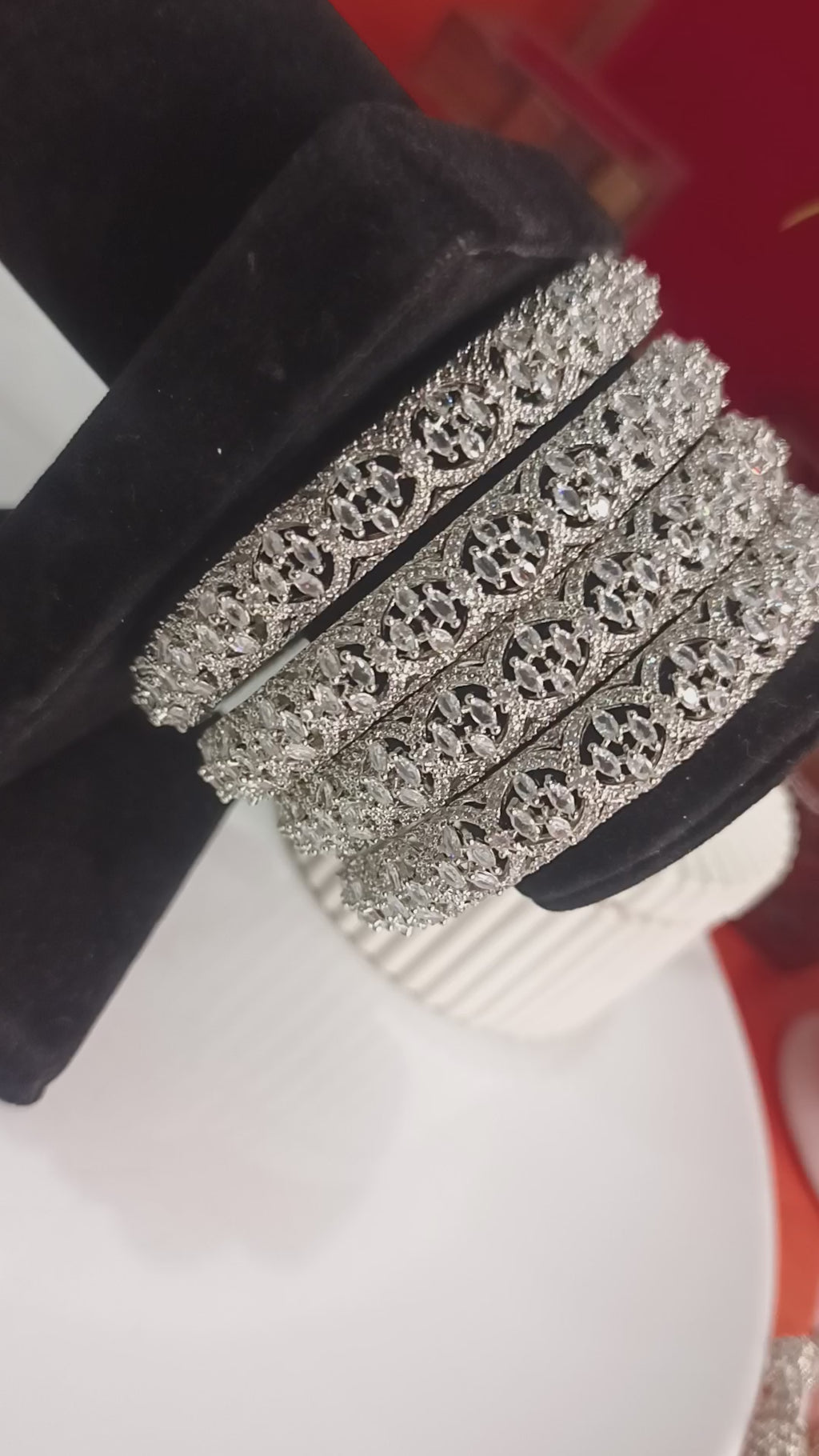 Zarqash 1 Carat Bangles(pair) Size 2.8