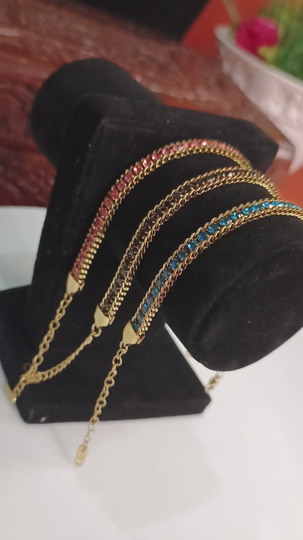 Luxury Gold-Tone Premium Stone Bracelet