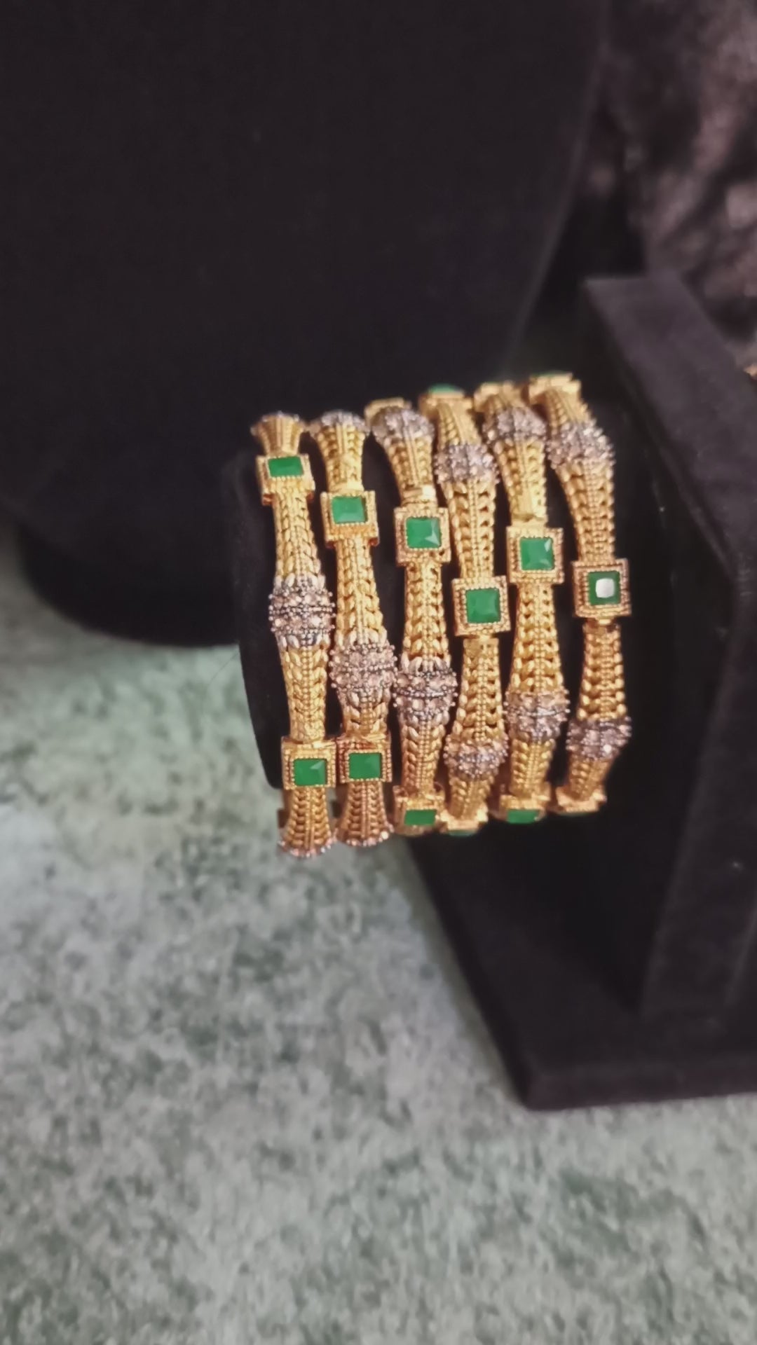 Royal Indian Designer Stone-Studded Traditional Luxury Bridal & Festive (Set of 6 Bangles)