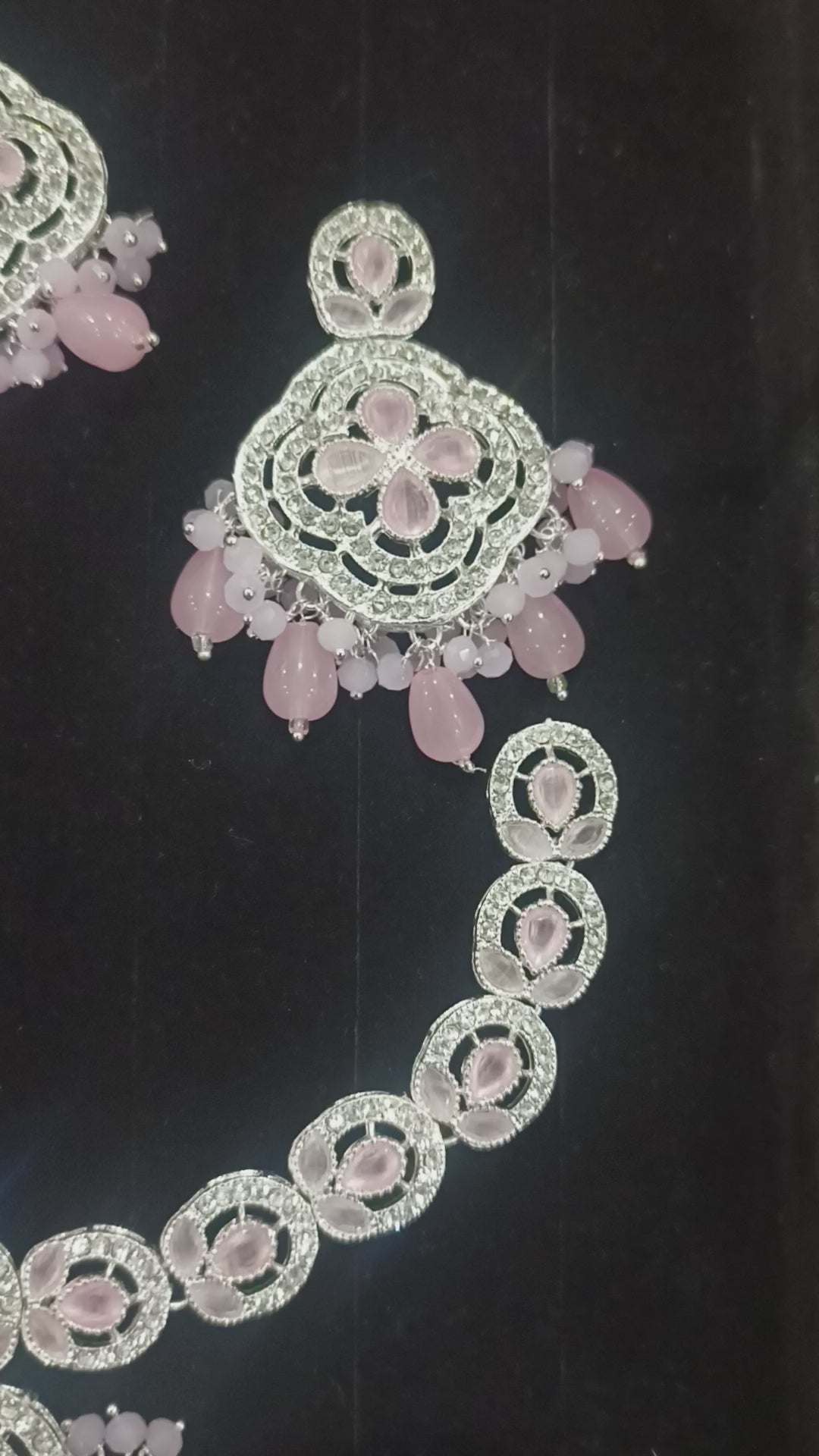 Pink Designer Zircon Set