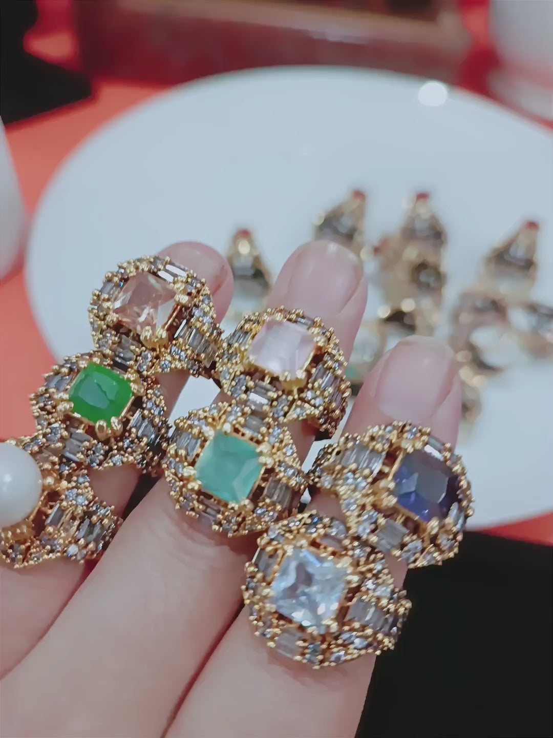 Designer RP Adjustable Rings With Accent Stones and Gem