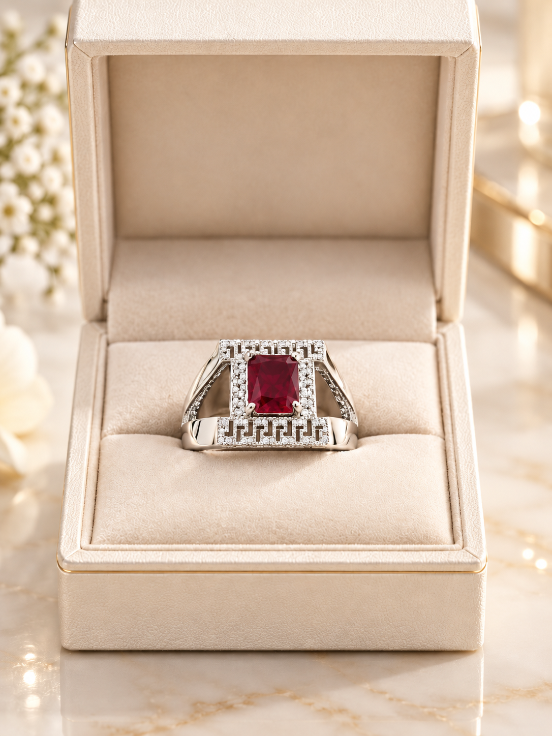 Noor-e-Shahjahan  Royal Statement Ring (Adjustable)