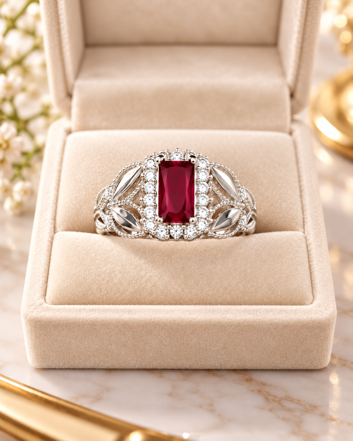 Éclat de Lumière – The Celestial Crystal Ring (Adjustable)