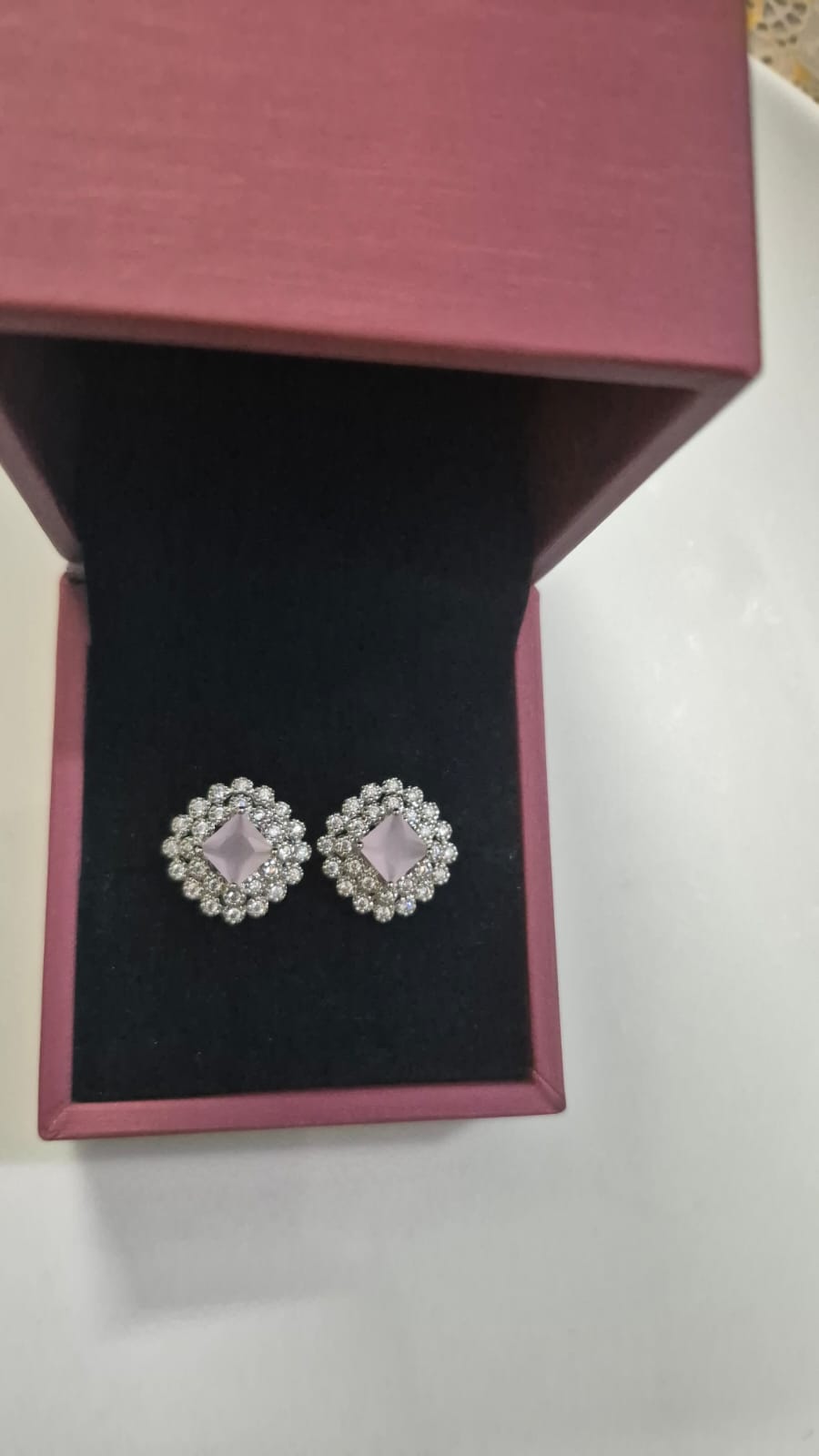Luxury Silver Tops, Multicolor Stone Stud Earrings
