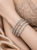 1 Carat Silver Luxe Diamond Bangles (pair)