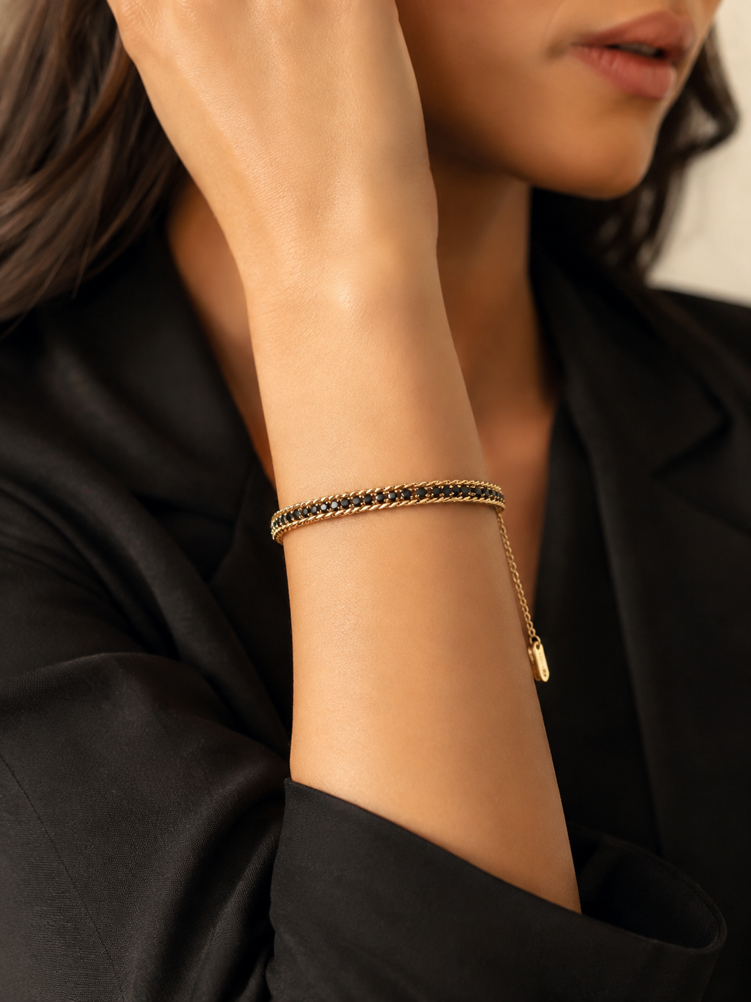 Luxury Gold-Tone Premium Stone Bracelet