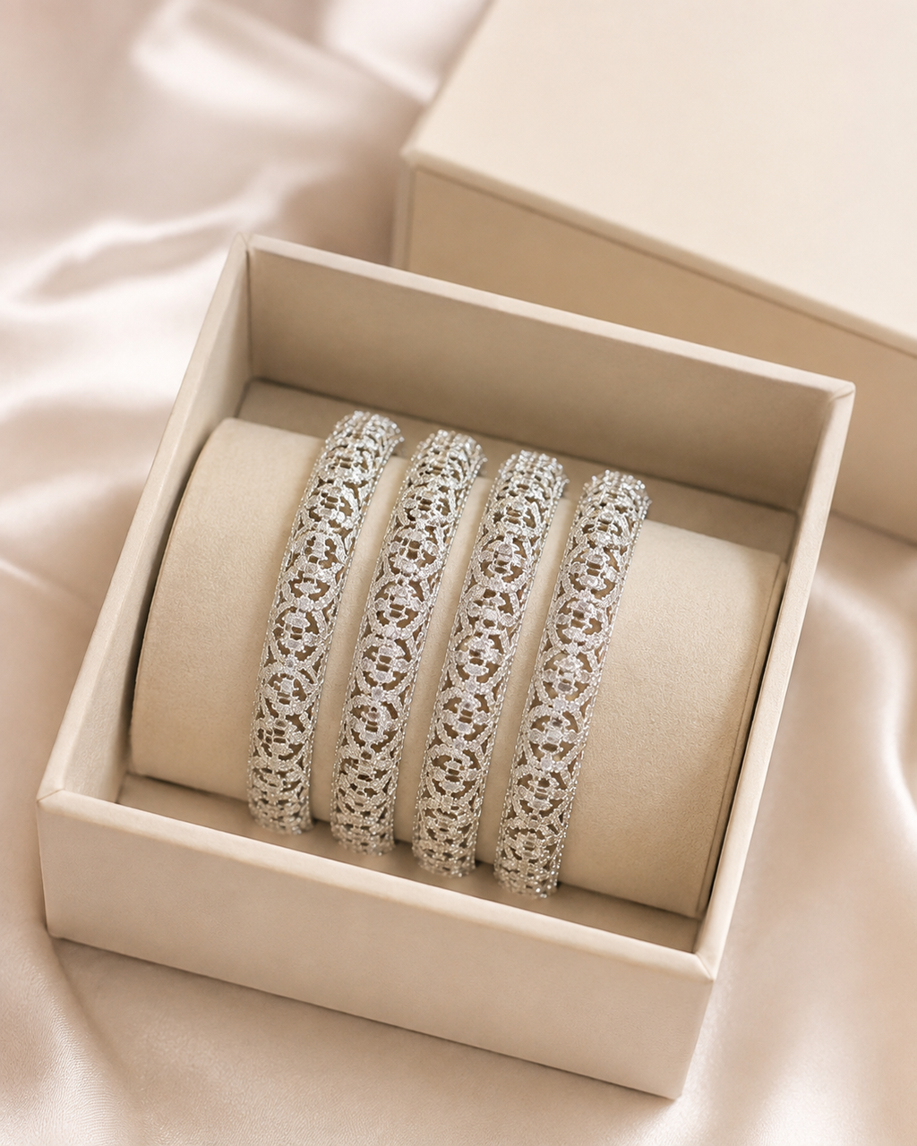 Zarqash 1 Carat Bangles(pair) Size 2.8