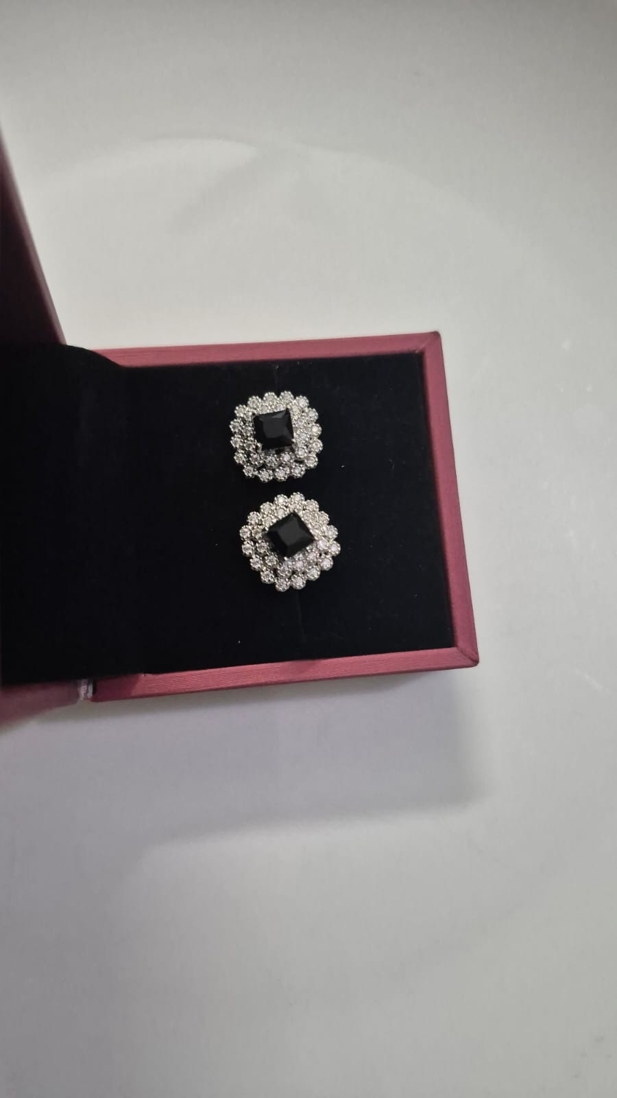 Luxury Silver Tops, Multicolor Stone Stud Earrings