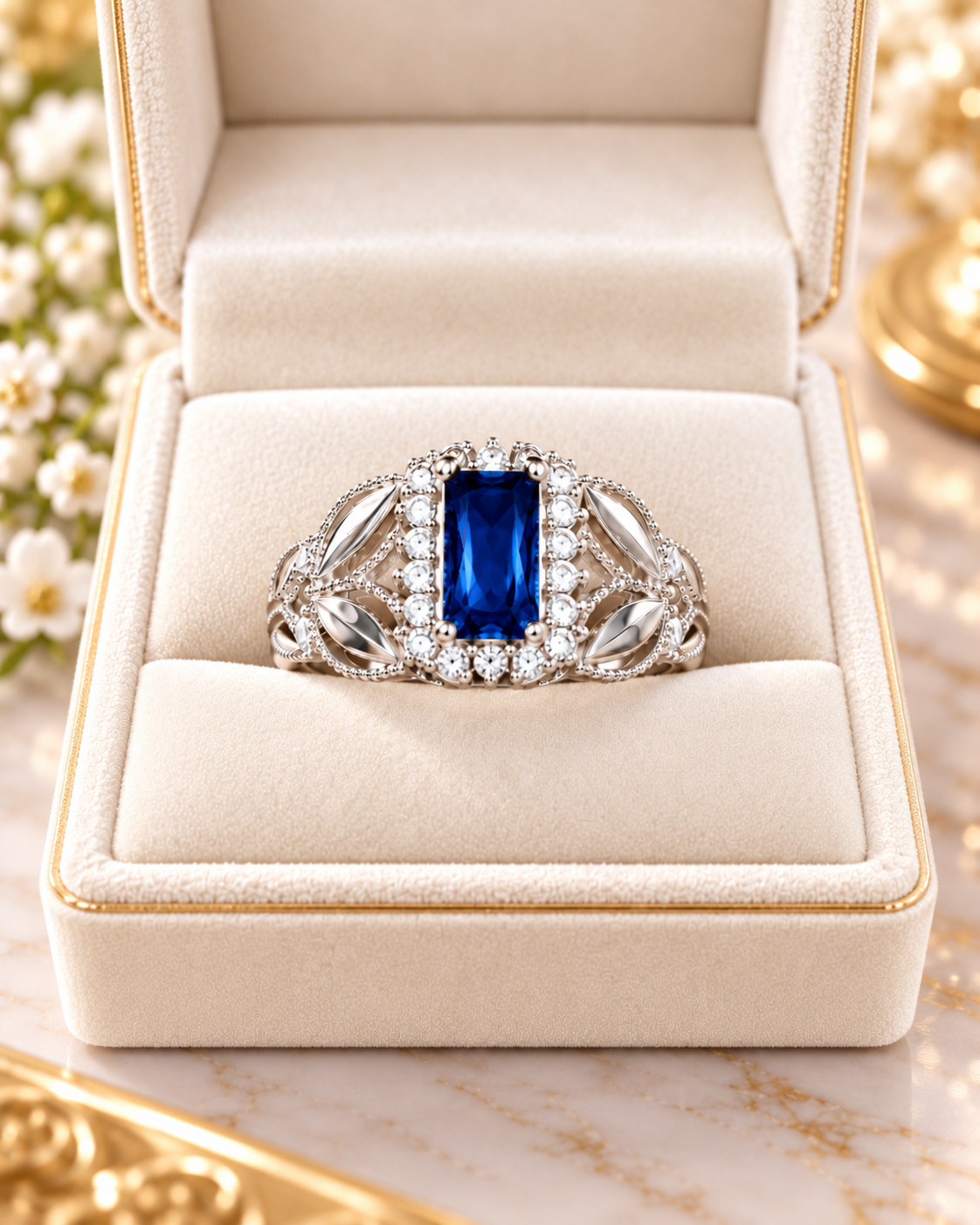 Éclat de Lumière – The Celestial Crystal Ring (Adjustable)