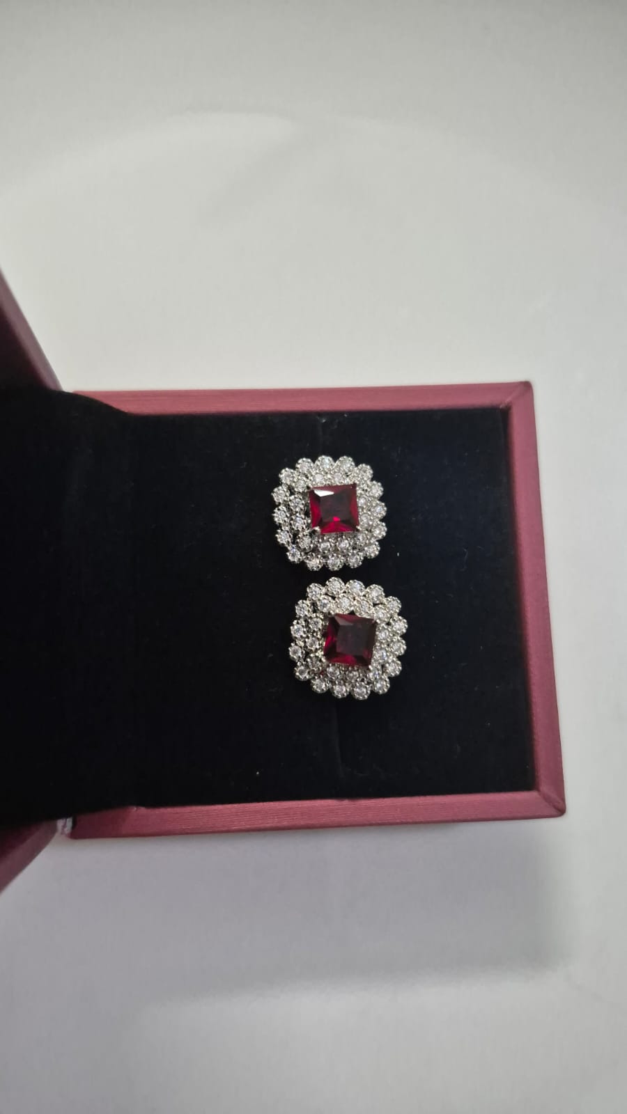 Luxury Silver Tops, Multicolor Stone Stud Earrings